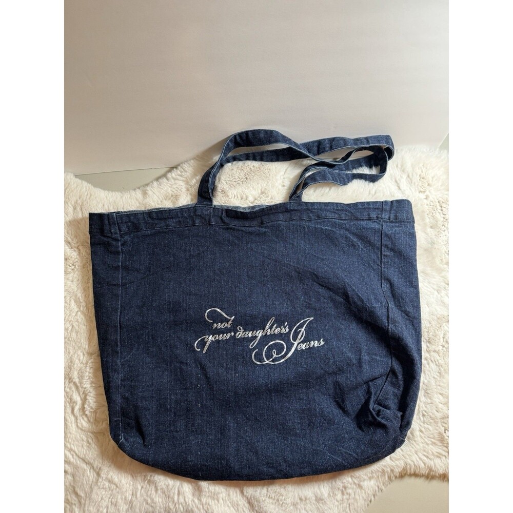 Not Your Daughter's Jeans NYDJ Denim Tote Bag Blue 20 x 16 x 4